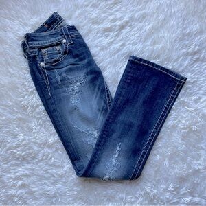 Miss Me Slim Boot Distressed Jeans 26